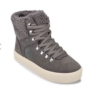 NWOB Marc Fisher MFDARLEN Suede Faux Fur Boots 9,5